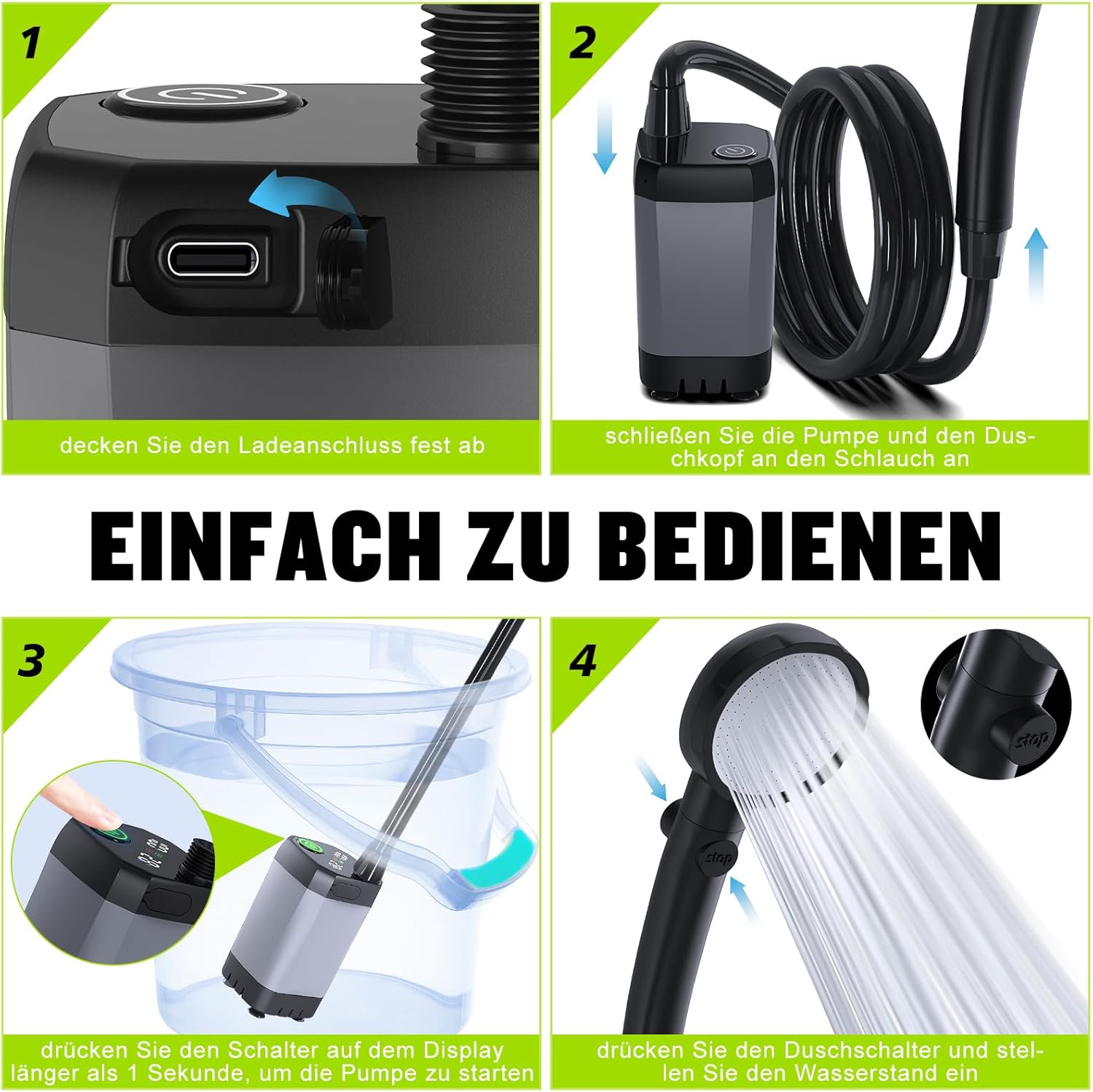 Doushka - Campingdusche Tragbare